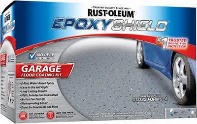 Rust-Oleum EpoxyShield Gray Garage Floor Coating Kit – 2-Part Resin System