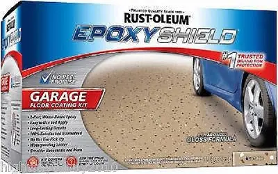 Rust-Oleum EpoxyShield Tan Garage Floor Coating Kit – 2-Part Resin System