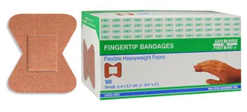 Safecross Heavy-Duty Elastic Fingertip Bandages – Small Size, 100 per Box, SKU 03454