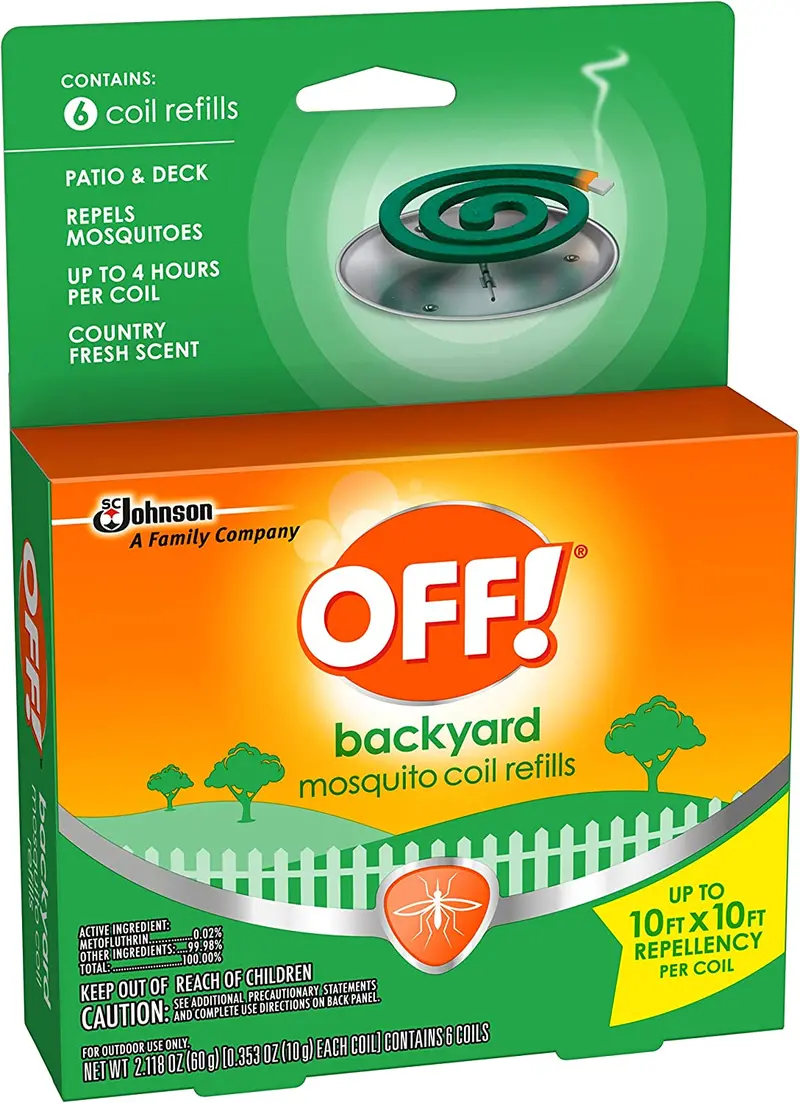 SC Johnson Mosquito Coil Refills for Patio & Deck – 6-Count Pack, Pack of 16
