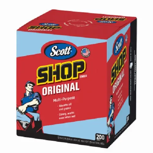 Scott 75190 Blue Shop Towels – 200-Count Box, Pack of 3