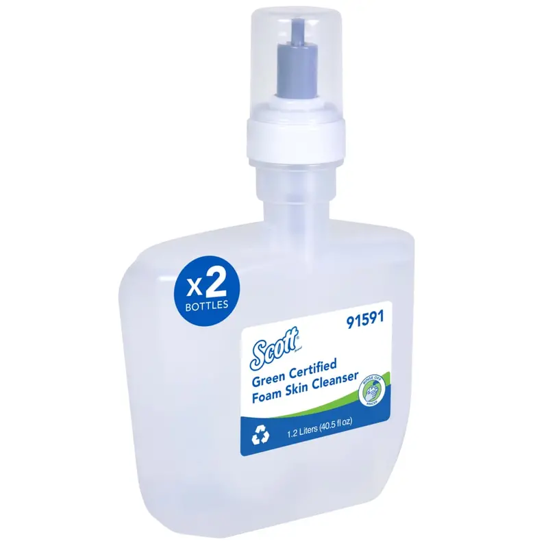 Scott Green Certified Foam Hand Soap – Eco-Conscious Formula, 1.2L Cassette, 91591 (Case of 2)
