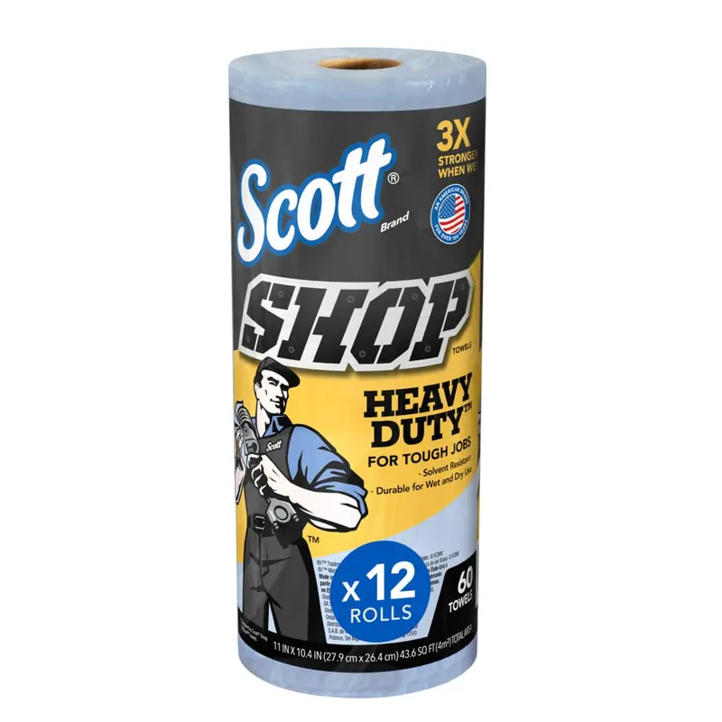 Scott Shop Towels Heavy Duty – Case of 12 Rolls, SKU 32992