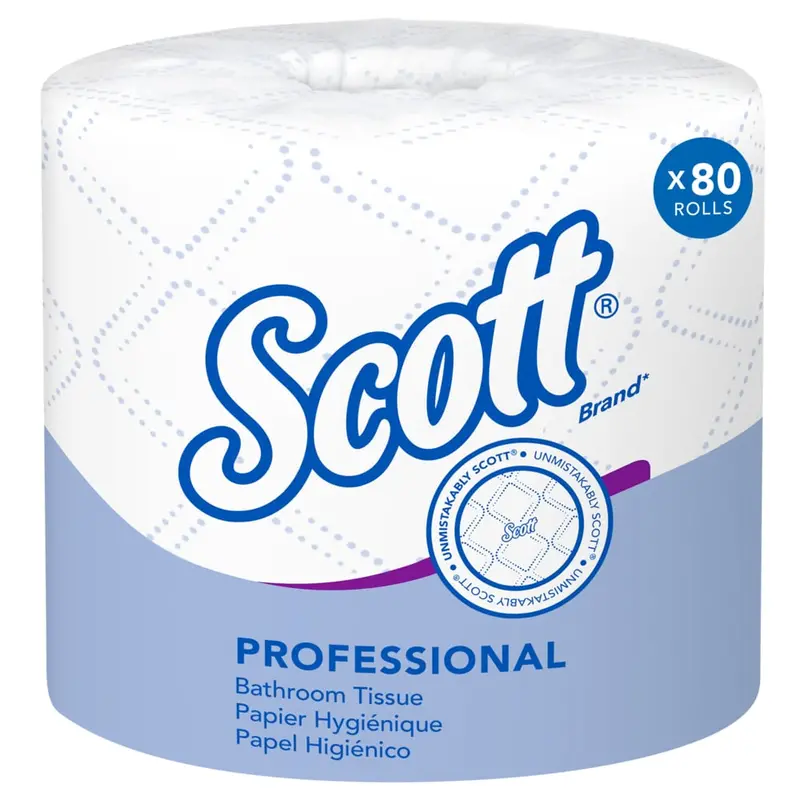 Scott® Standard 2-Ply Toilet Paper – Bulk Case of 80 Rolls (Model 04460)