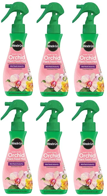 Scotts Miracle-Gro Orchid Plant Food Mist – 8 oz Ready-to-Use Formula, Pack of 6