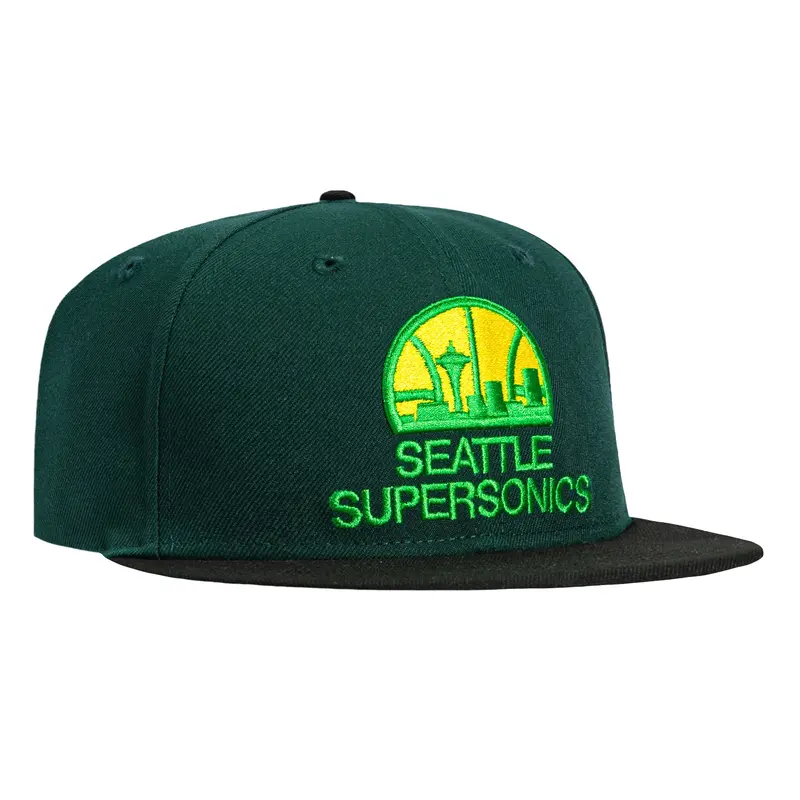 Seattle SuperSonics New Era 59Fifty 1975 Throwback Cap – Green & Black