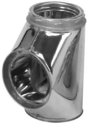 Selkirk 8″ Insulated Stainless Steel Chimney Tee – Wood Stove Compatible, Includes Cap (8T-IT)