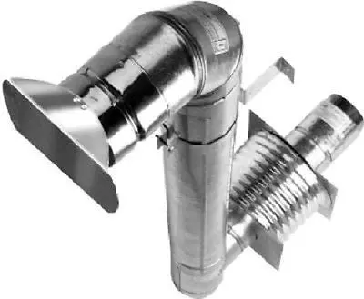 Selkirk Adjustable Wall Vent Kit: 3-Inch to 4-Inch Type L Pellet Stove Chimney System