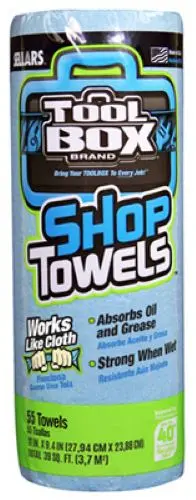Sellars 5440030 Individual Blue Disposable Shop Towel Roll – 55 Towels, Pack of 3
