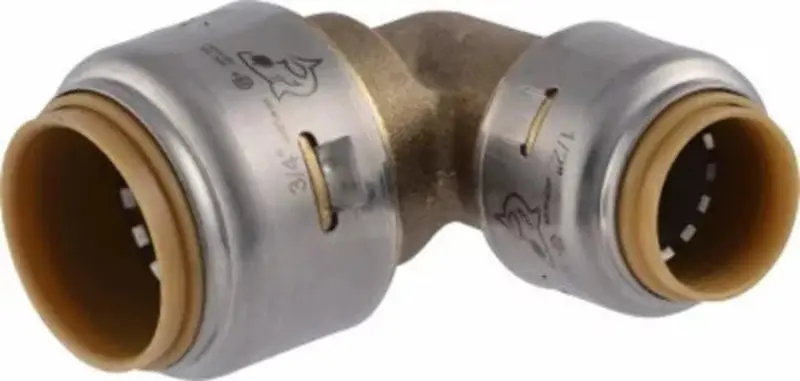 SharkBite Lead-Free Brass Elbow Fitting – 3/4″ x 1/2″ Push-to-Connect Plumbing Adapter