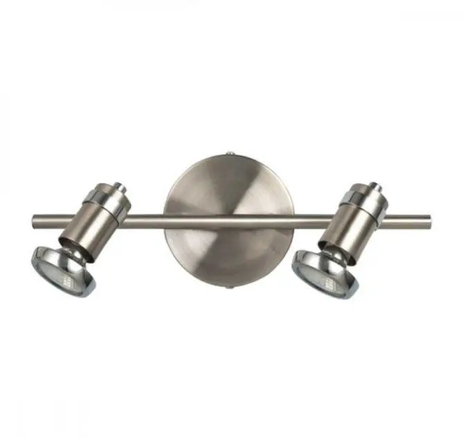 SHAY 2-Light Track Light Featuring Brushed Pewter and Chrome Accents – Canarm IT391A02BCH10