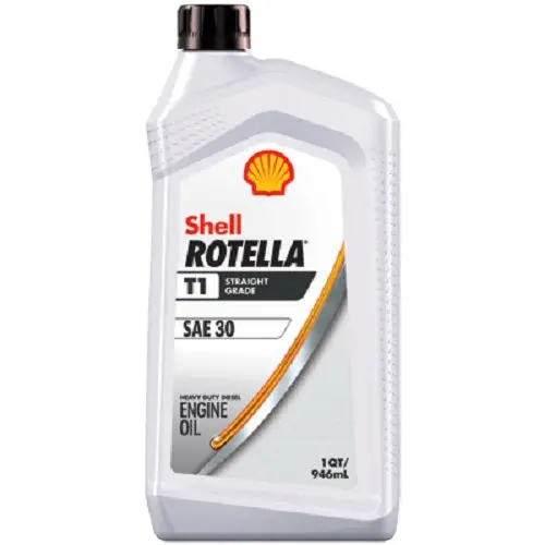 Shell Rotella T1 SAE 30W Motor Oil – 1 Quart Bottle, Pack of 6