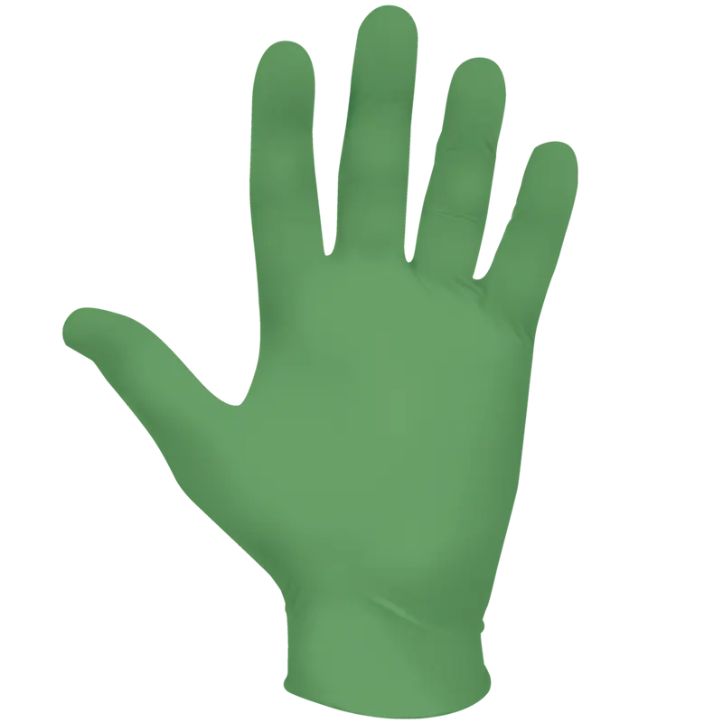 SHOWA Eco Best Nitrile Powder-Free Green Disposable Gloves (4 Mil, 9.5″, Box of 100)