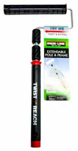 Shur-Line 6630C Twist N’ Reach 9-Inch Premium Extension Pole Roller (Single Unit)
