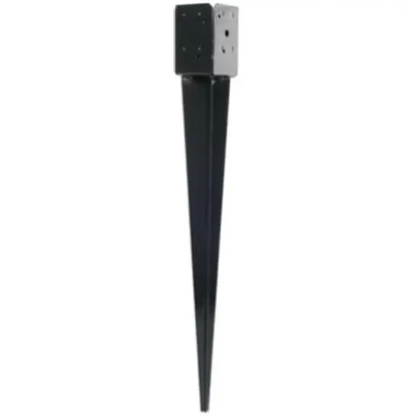 Simpson FPBS44 Ground Spike Base: 28-Inch Steel Post Anchor for 4×4 Fence or Mailbox Posts