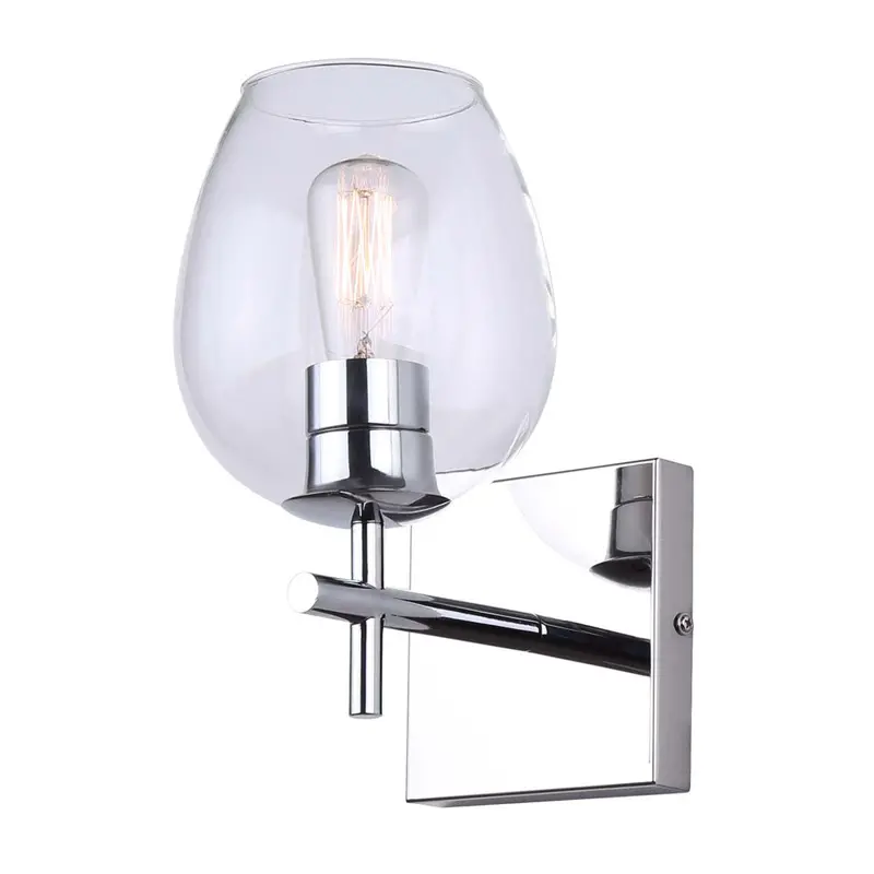 Single-Light Chrome Vanity Light – Canarm CAIN Slim Profile Bathroom Light, Model IVL1019A01CH