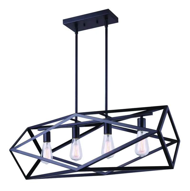 SKAR Matte Black 4-Light Pendant Fixture – Canarm IPL379B04BK32