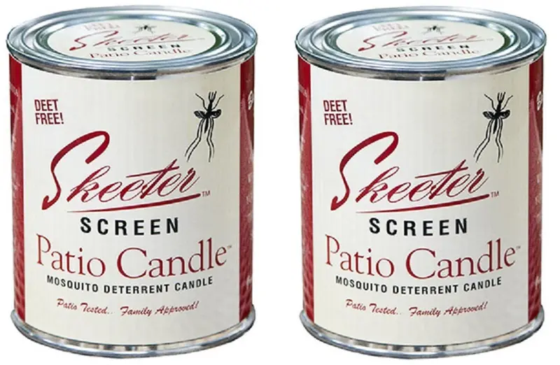 Skeeter Screen DEET-Free Mosquito Repellent Candle (15 oz) – Pack of 2