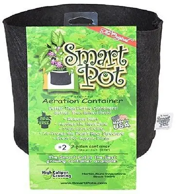 Smart Pot Fabric Grow Bags – 2-Gallon Aeration Planter, Soft-Sided, Pack of 6