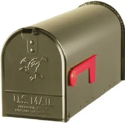 Solar Group E1100BZ0 Rural Mailbox: Elite Bronze Galvanized Post-Mount T1 Design