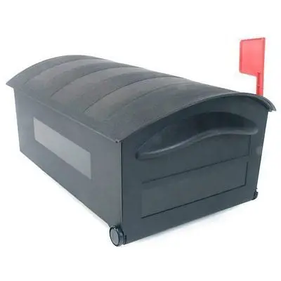 Solar Group MB515B Medium Rural Mailbox: 21-Inch x 11.5-Inch x 9.5-Inch Black Polypropylene Unit