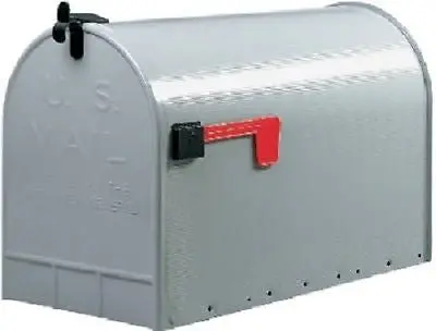 Solar Group ST200000 Jumbo T3 Rural Mailbox: Silver Gray Galvanized Steel Post-Mount Unit
