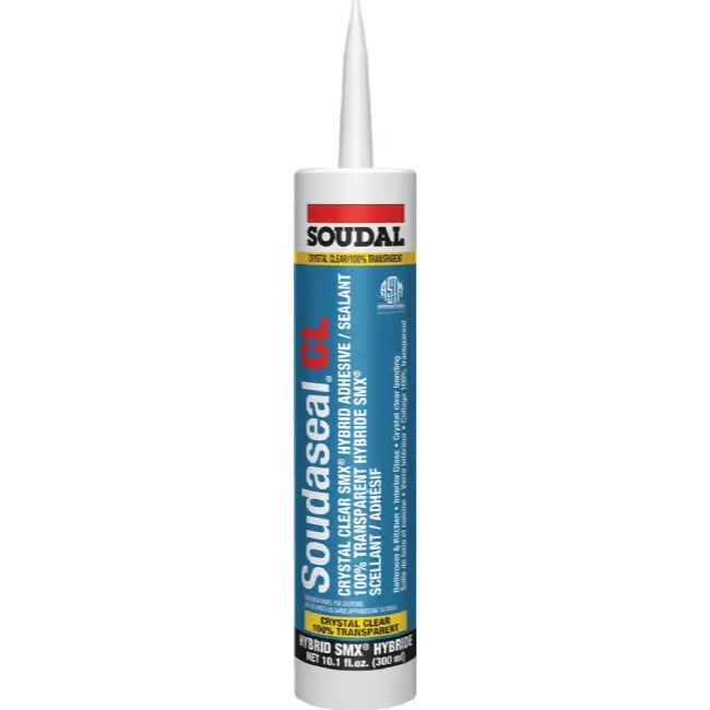 Soudal Soudaseal CL SMX Hybrid Polymer Sealant – Crystal-Clear, Elastic Bonding & Sealing Compound, Model 143656