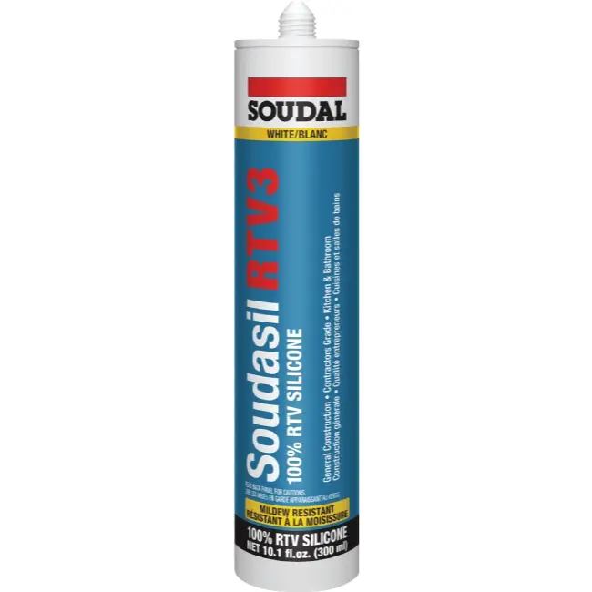 Soudal Soudasil RTV3 Silicone Sealant – Room-Temperature Vulcanizing Multi-Use Silicone, Assorted Sizes (143741–143745, 168090)