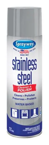 Sprayway Stainless Steel Cleaner & Polish – 15 oz Water-Based Formula