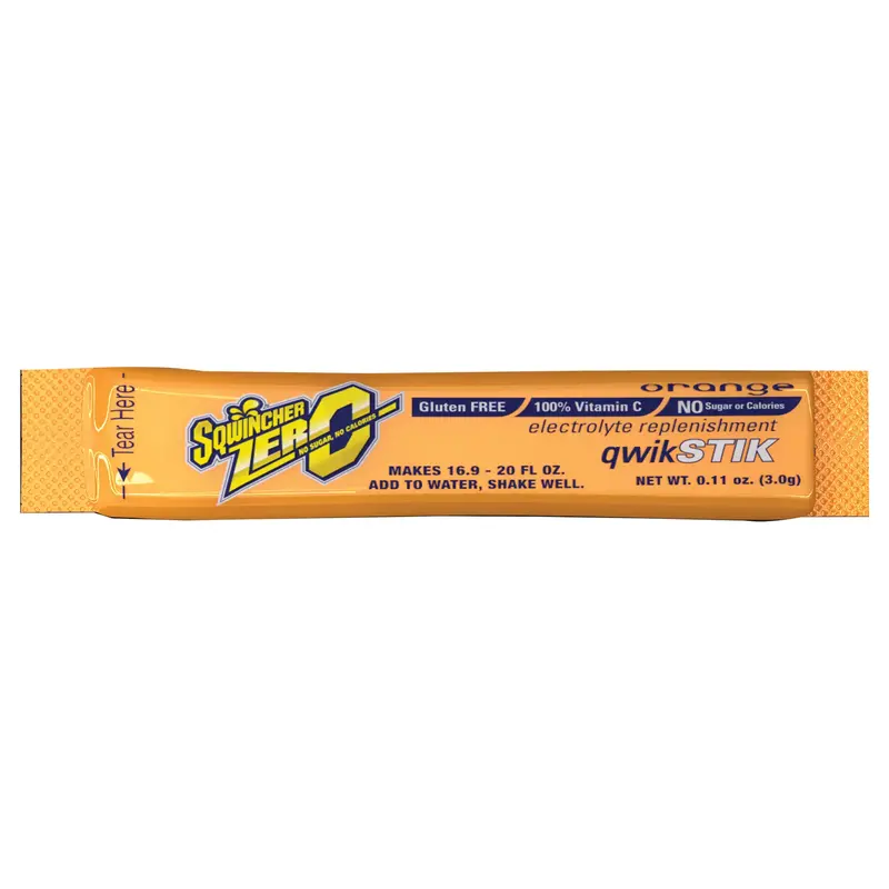 Sqwincher ZERO Qwik Stik Rehydration Powder Packets – Sugar-Free Electrolyte Mix (50-Count Bag)