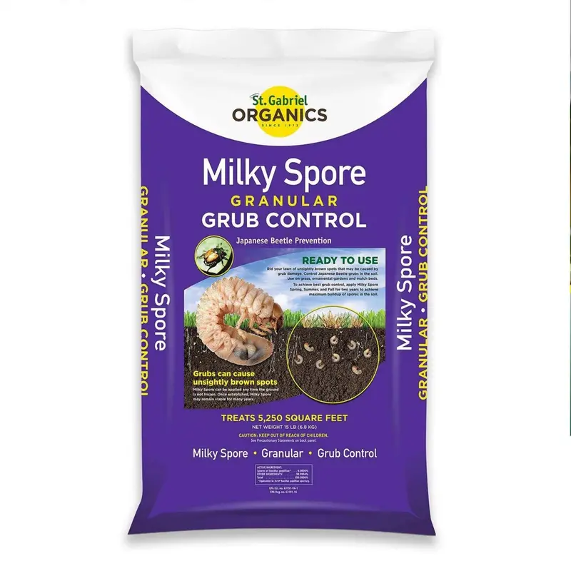 St. Gabriel Organics Milky Spore Powder – 15 LB Natural Japanese Beetle Grub Control for Lawns