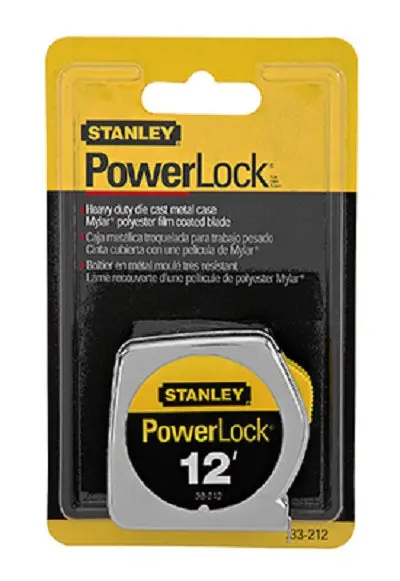 Stanley 33-212 PowerLock Tape Measure – 1/2″ x 12′ – Pack of 4
