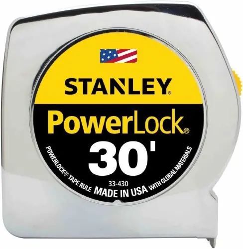 Stanley PowerLock Classic 30-Foot Tape Measure – Durable Retractable Ruler (Pack of 12)