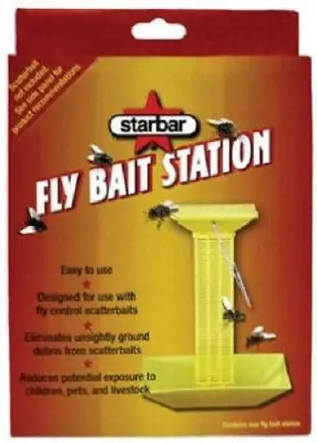 Starbar Fly Bait Station for Barns, Stables & Kennels – 12-Unit Set (Model 3006166)