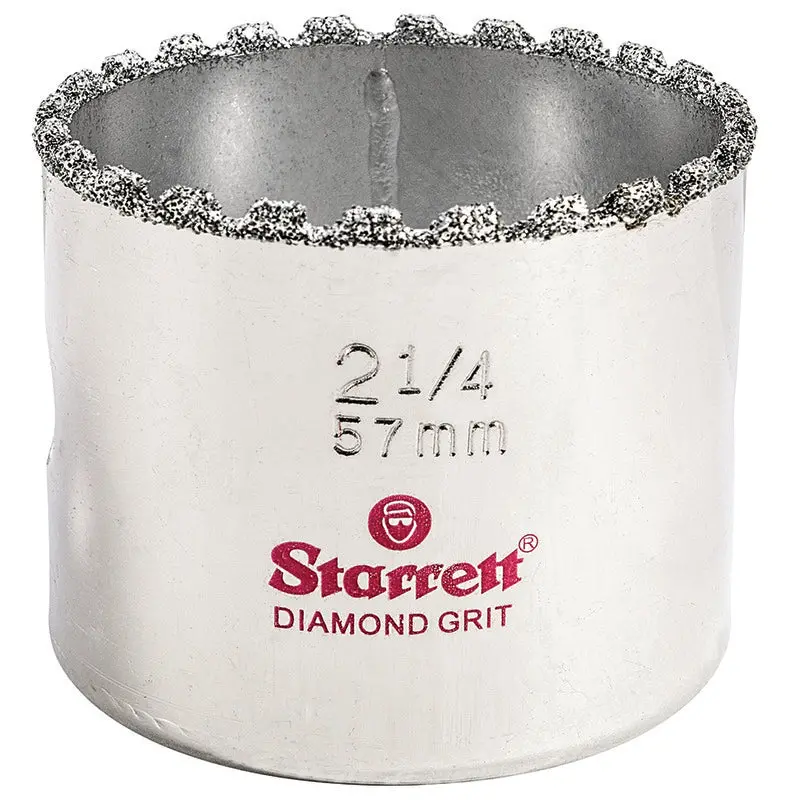 Starrett 2-1/4-Inch Diamond-Grit Hole Saw for Hard Material Cutting