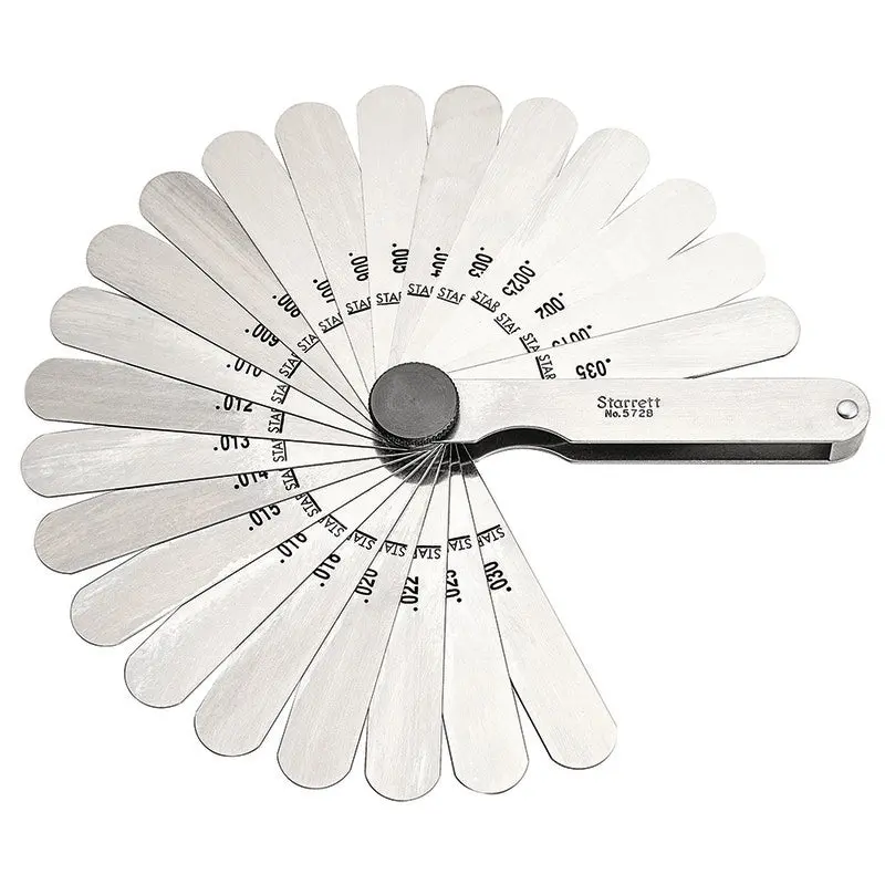 Starrett 572B – Tempered Steel English Thickness Gauge Set