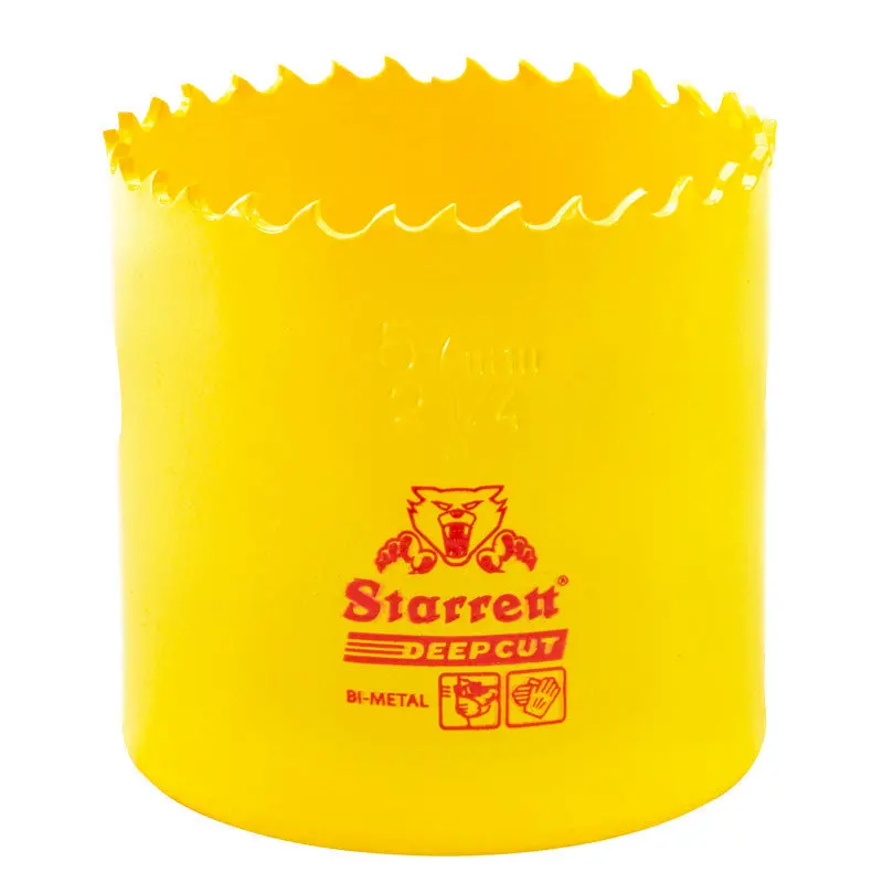 Starrett Deep-Cut 2-1/4-Inch (57mm) Bi-Metal Hole Saw – DCH0214-G