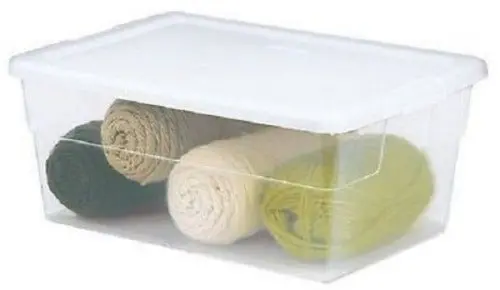 Sterilite 16-Quart Clear Storage Box with White Lid – Pack of 12