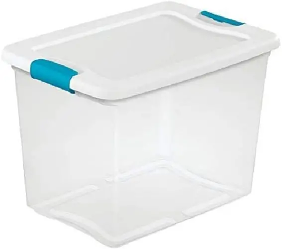 Sterilite 25 QT Latching Storage Box – Durable, Snap-Lid Design – Pack of 18
