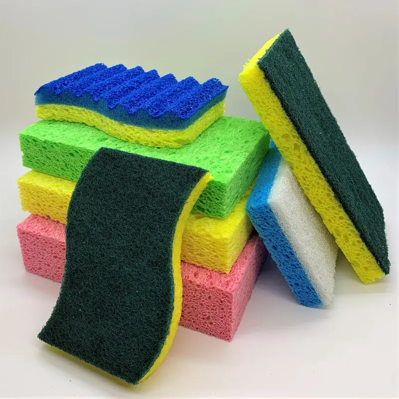 Sun-Glo Yellow Cellulose Sponge – Absorbent Multi-Surface Cleaning Sponge (Case of 24, 25203B)