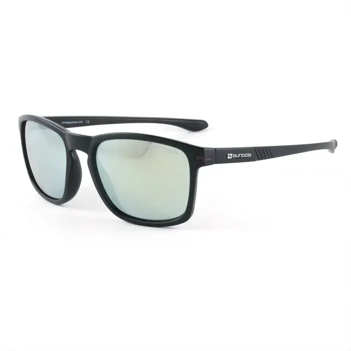 Sundog Daze Sunglasses – Polycarbonate Lenses with Matte Black Frame & Gold Accents, Model 462030