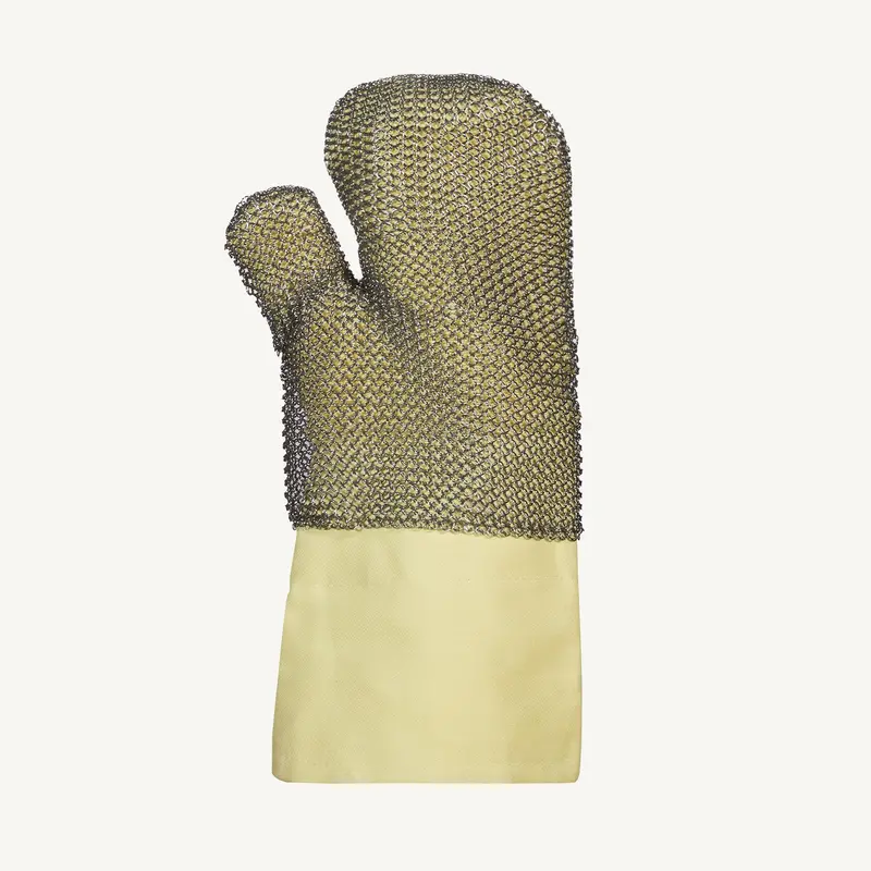 Superior Glove Dragon™ Stainless Steel Mesh Heat-Resistant Mitts – High-Temp Handling, Model R800GMM