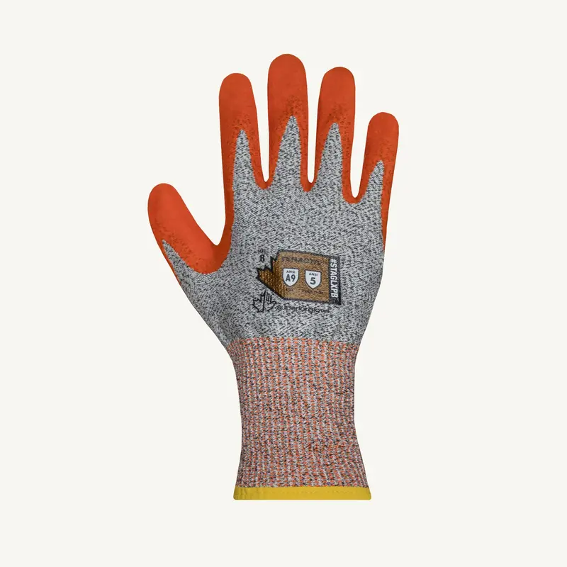 Superior Glove TenActiv STAGLXPB Latex-Palm-Coated Knit Gloves for General Use
