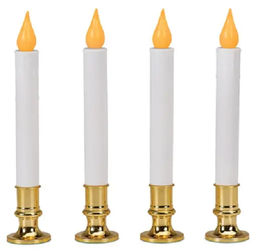 Sylvania V24329-88 Orange Flicker Flame LED Candles (4-Pack, Battery-Powered) – Pack of 24