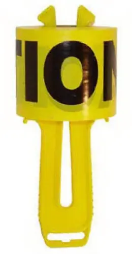 Tapewiz 42010 Yellow Caution Tape – 300-Foot Roll with Built-in Dispenser
