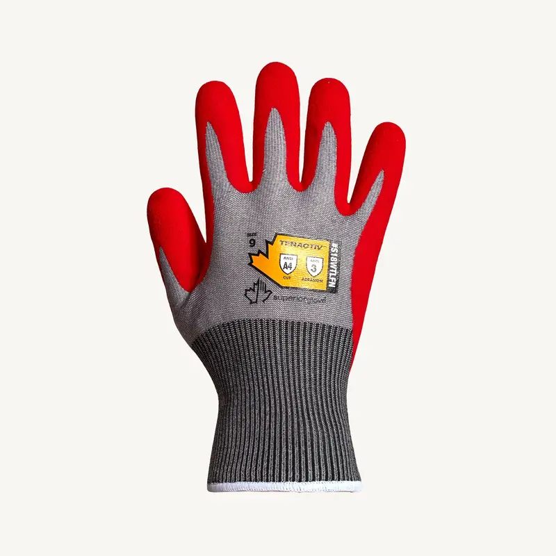 TenActiv 18-Gauge Cut-Resistant Gloves with Foam-Nitrile Palm Coating and Waterproof Membrane – Model S18WTLFN