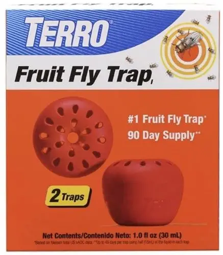Terro Fruit Fly Traps with Long-Lasting Lure (2-Pack, 90-Day Duration)
