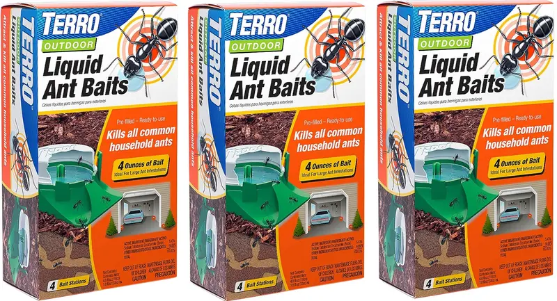 TERRO T1804-6 Easy-Set Ant Bait Traps – Outdoor Use, 4-Unit Pack (Pack of 3)