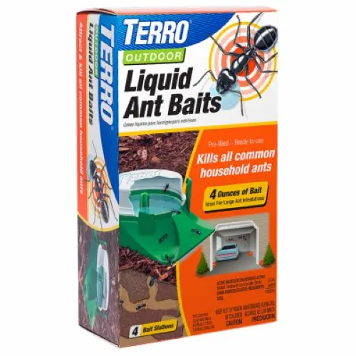 TERRO T1804-6 Outdoor Ant Bait Stations – Pre-Filled Liquid Traps, 4-Count (Pack of 5)