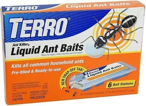TERRO T300 Pre-Loaded Liquid Ant Bait Stations – 6-Pack for Indoor/Outdoor Use